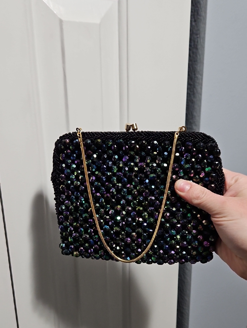 VINTAGE Hand Made Evening Beaded Bag